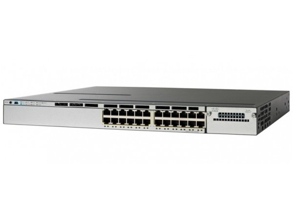 Cisco Catalyst 3850 24 Port PoE with 5 AP license IP Base, WS-C3850-24PW-S